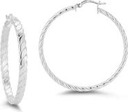 CHLOE AND MADISON Twisted Large Hoop Earrings