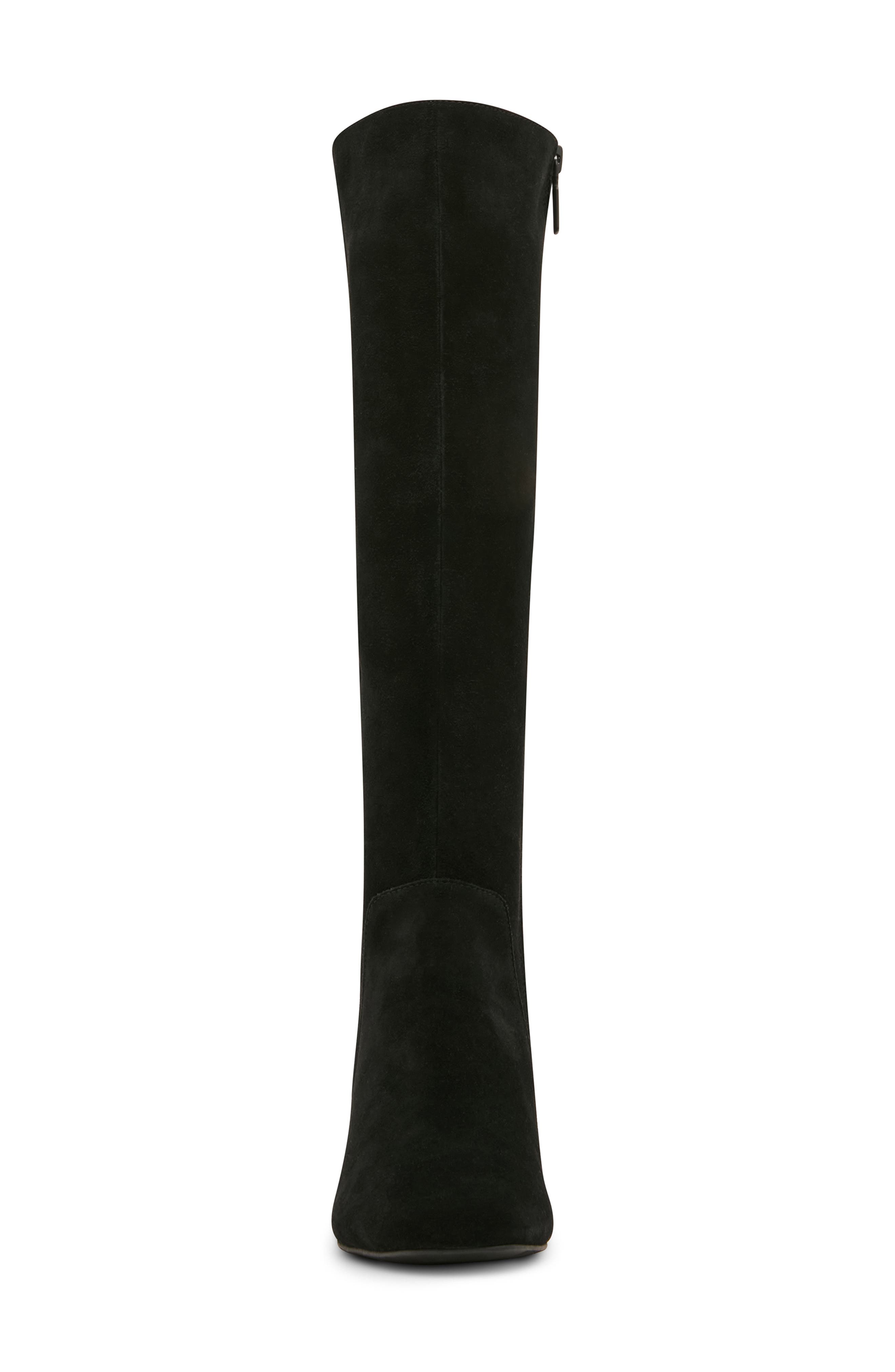 Amina Waterproof Knee High Boot, Alternate, color, BLACK SUEDE