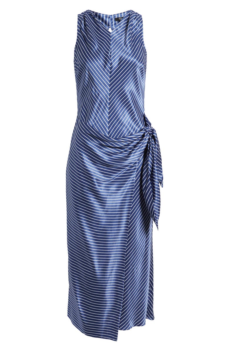 Rails Cairo Tie Waist Sleeveless Satin Midi Dress, Alternate, color, Twilight Stripe