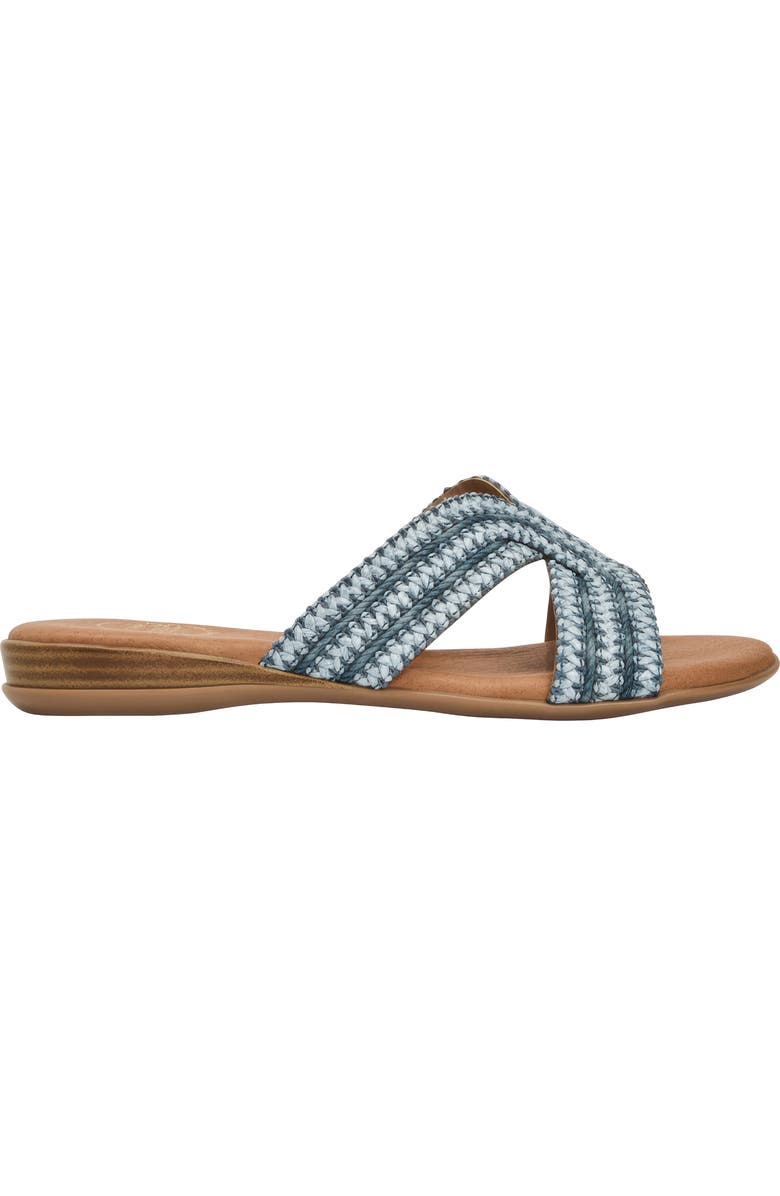 André Assous Nade Slide Sandal, Alternate, color, Navy
