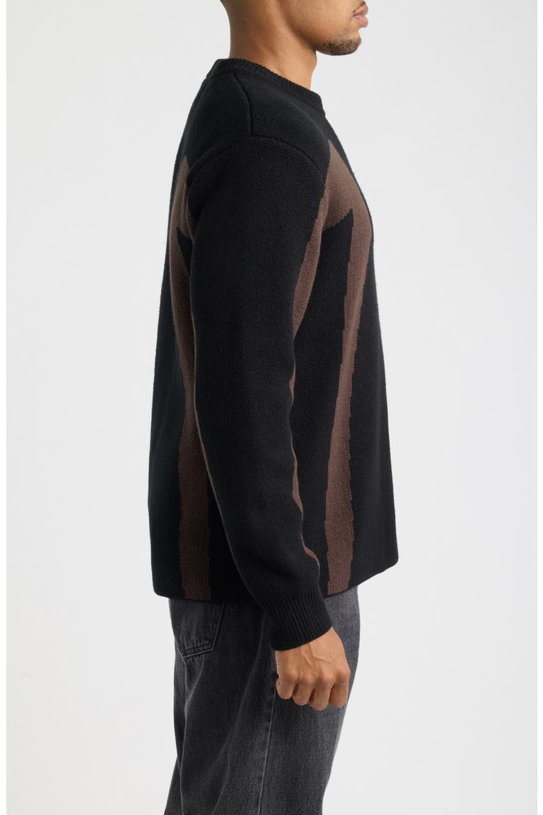 Brann Crewneck Cotton Blend Sweater, Alternate, color, DIGITAL BLACK MULTI