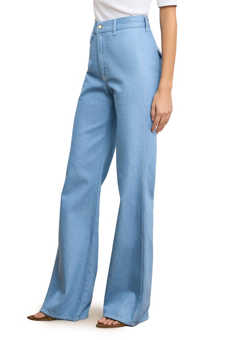 Crosbie High Waist Wide Leg Trouser Jeans, Alternate, color, BAYSIDE