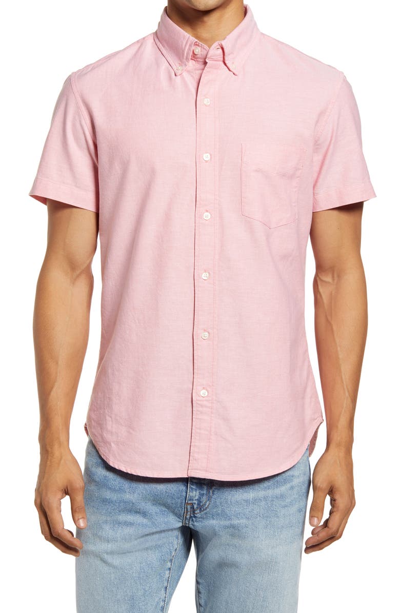 Bonobos Short Sleeve Stretch Oxford Button-Down Shirt, Main, color,