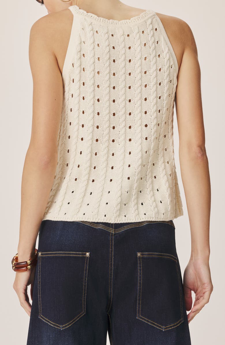 Splendid Foster Sleeveless Cotton Sweater, Alternate, color, Shell White