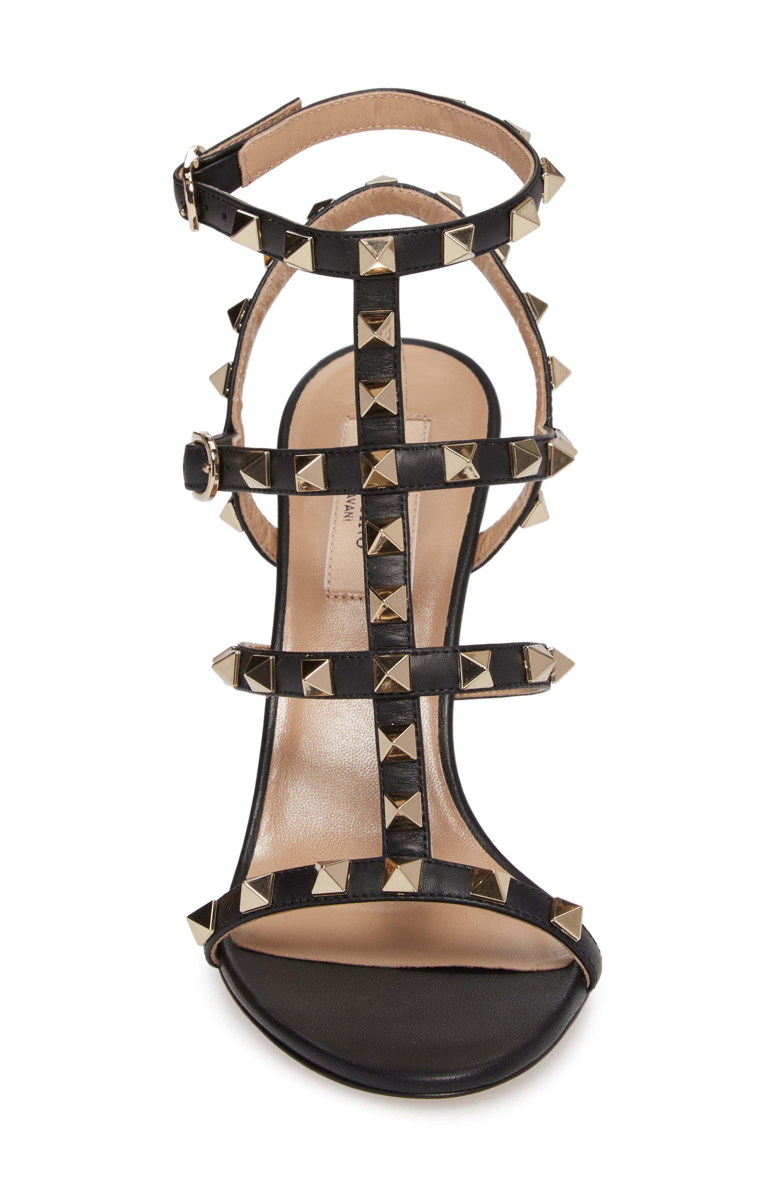 Valentino Garavani 'Rockstud' Ankle Strap Sandal, Alternate, color, 