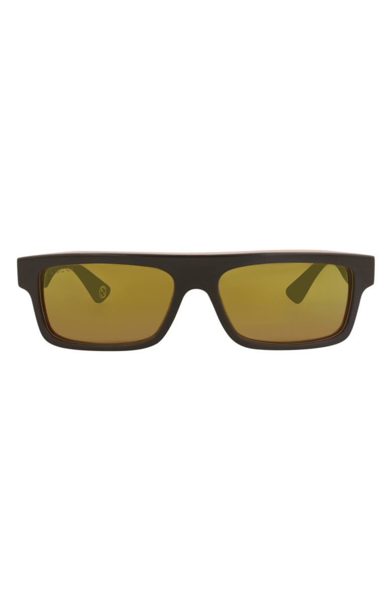 Gucci Novelty Sunglasses, Main, color, Brown Brown Gold