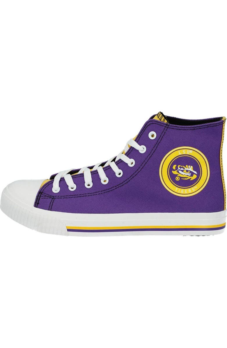 FOCO Men's FOCO LSU Tigers High Top Canvas Sneakers, Alternate, color,