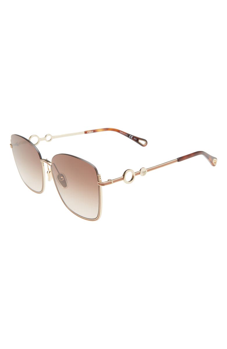 Chloé 59mm Square Sunglasses, Alternate, color, 