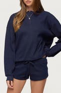 EDIKTED Baila Waffle Knit Henley Top