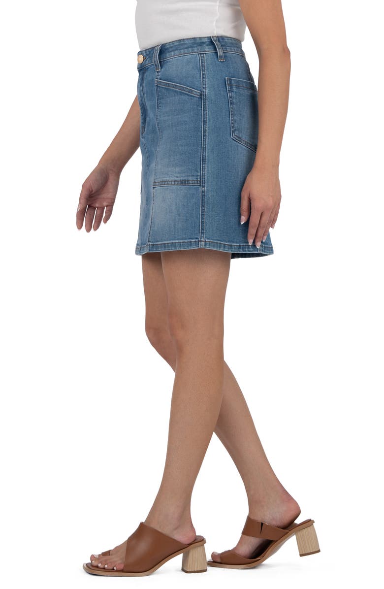 KUT from the Kloth Hayden Patch Pocket Denim Skirt, Alternate, color,
