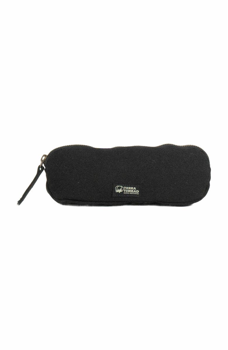 Terra Thread Organic Cotton Pencil Bag, Main, color, Ivory Black