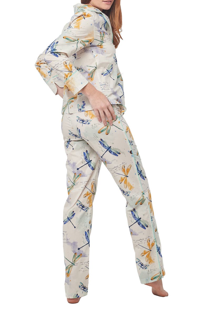 The Lazy Poet Emma Dragonflies Cotton Pajamas, Alternate, color, 