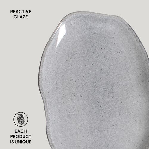 Porto Brasil Shallow Bio Oval Platter Medium Set Of 4 In Gray