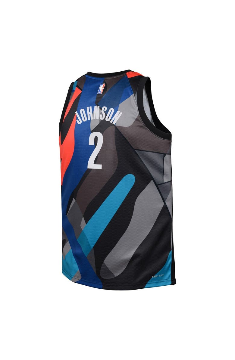 Nike Youth Nike Cameron Johnson Black Brooklyn Nets  Swingman Replica Jersey - City Edition, Alternate, color, 