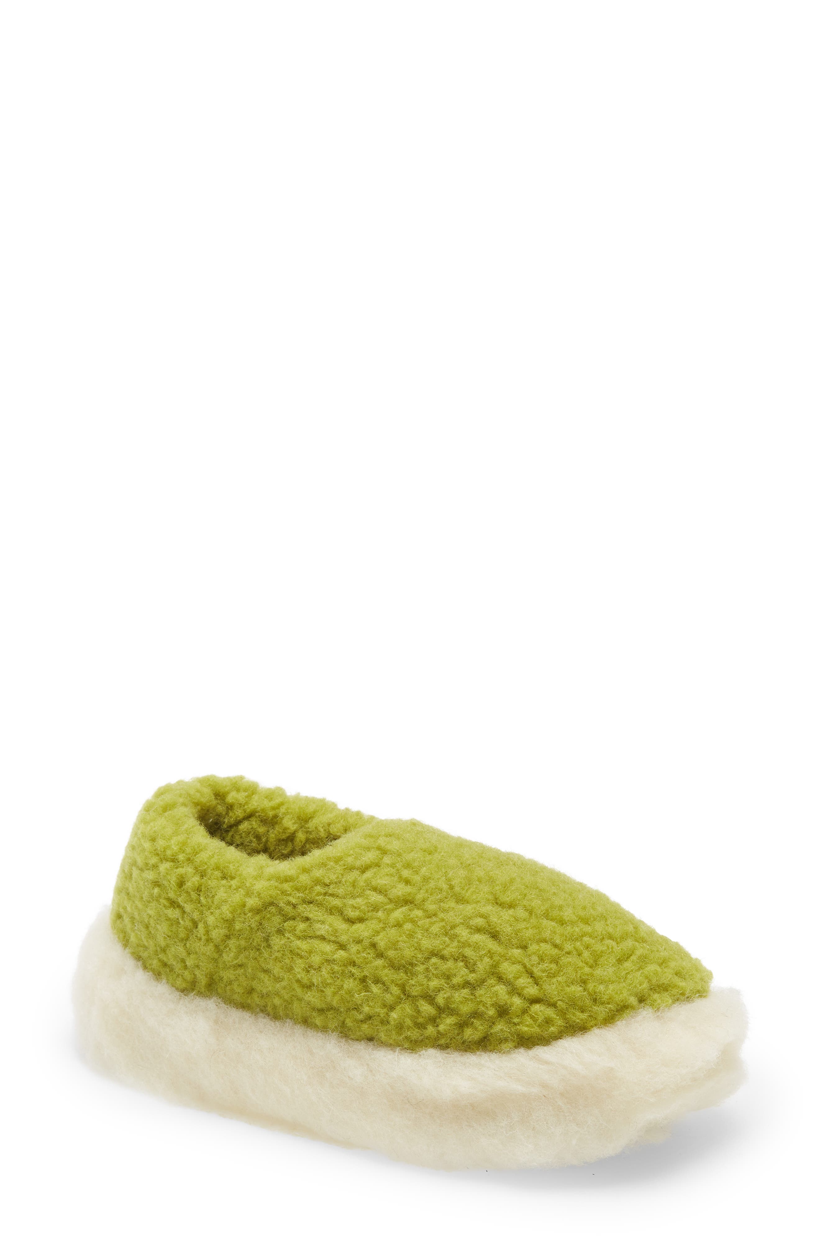 Siberian Unisex Wool Slipper, Main, color, PEA GREEN