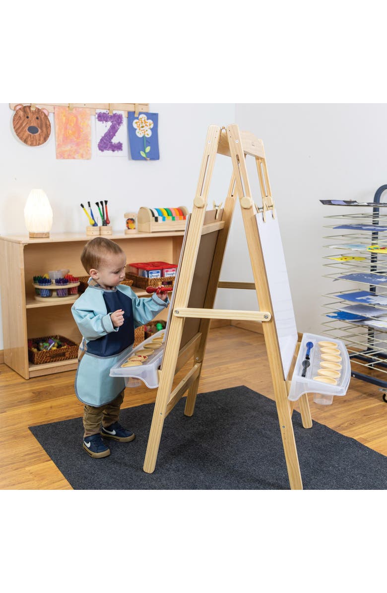 Kaplan Early Learning Toddler Long Sleeve Apron - Set of 4, Alternate, color, Blue