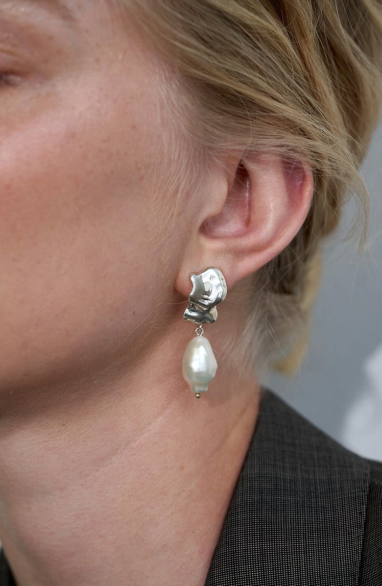 Sterling King Freshwater Pearl Drop Earrings, Alternate, color,