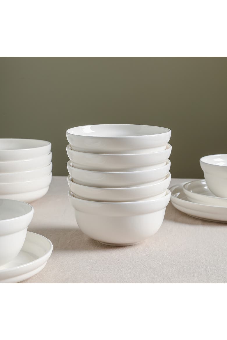Virtuo Porcelain 4-Piece Bowl Set, Alternate, color, White