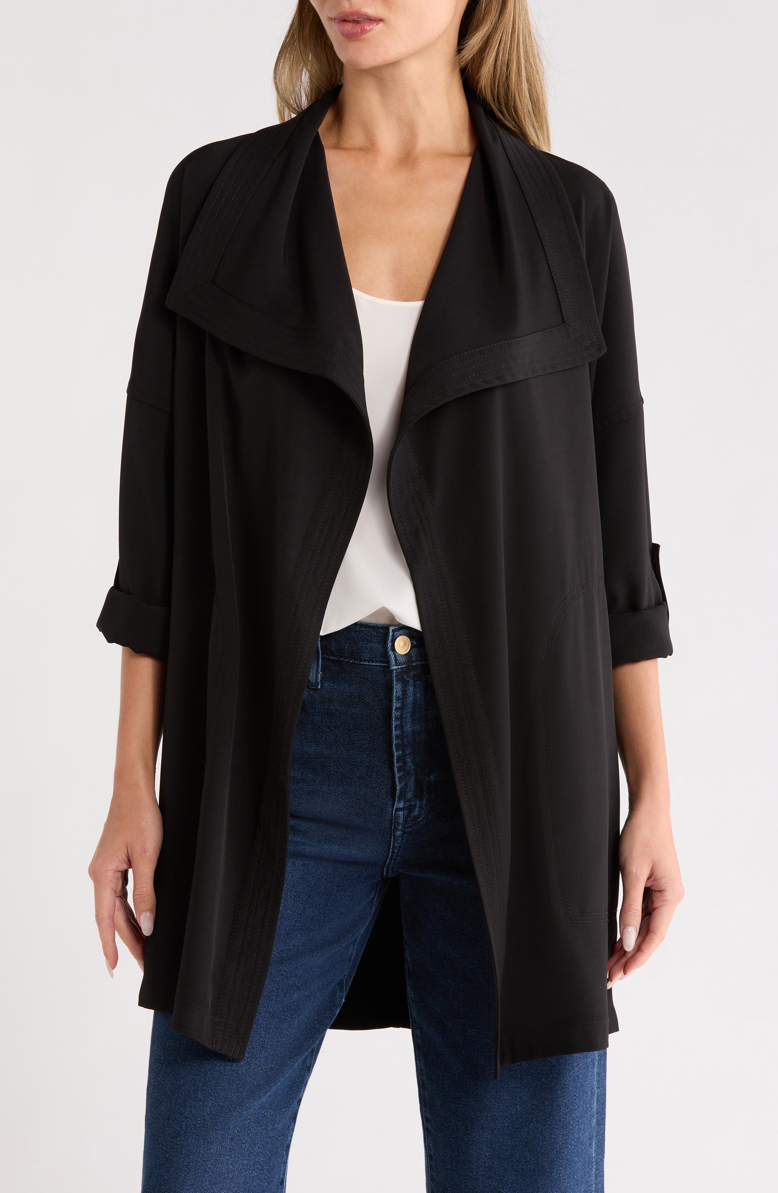 MAX STUDIO Drape Collared Jacket