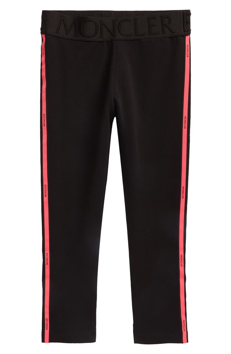 Moncler Kids' Logo Stripe Leggings, Main, color, 