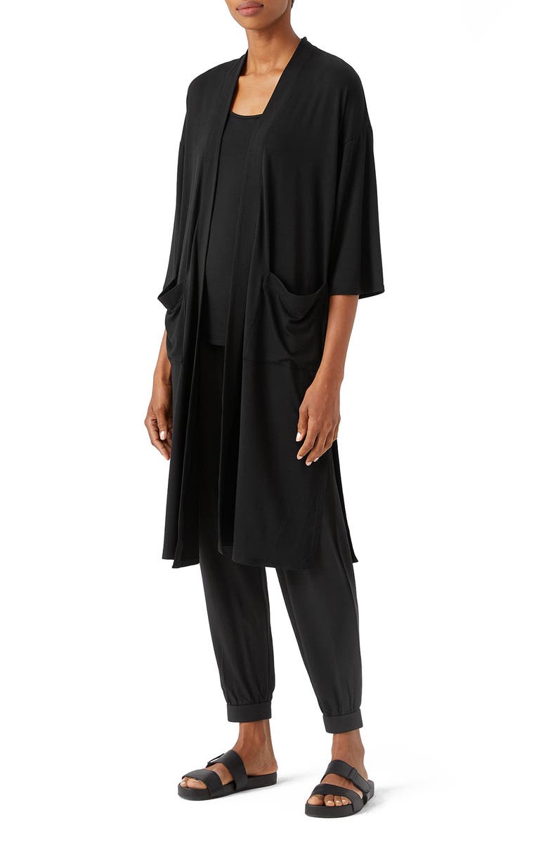 Eileen Fisher Boxy Longline Jersey Jacket, Main, color, 
