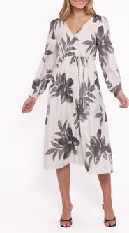 Petal & Pup Grainne Floral Print Long Sleeve Midi Dress