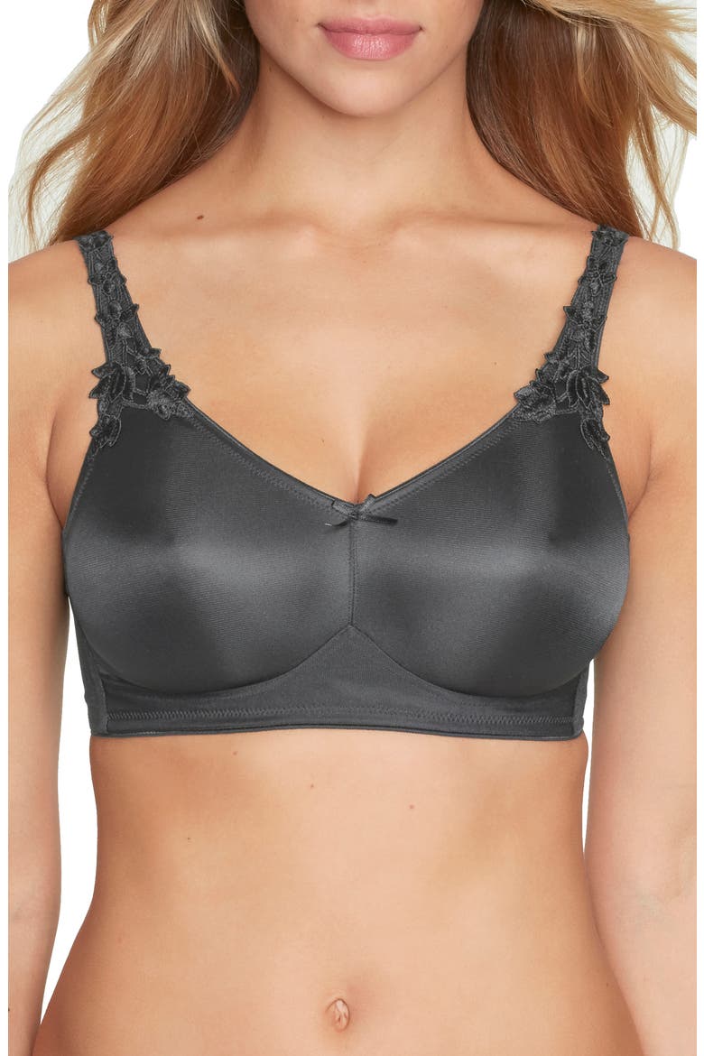 Jillian Wire-Free Seamless Minimizer Bra, Main, color, GREY SMOKE