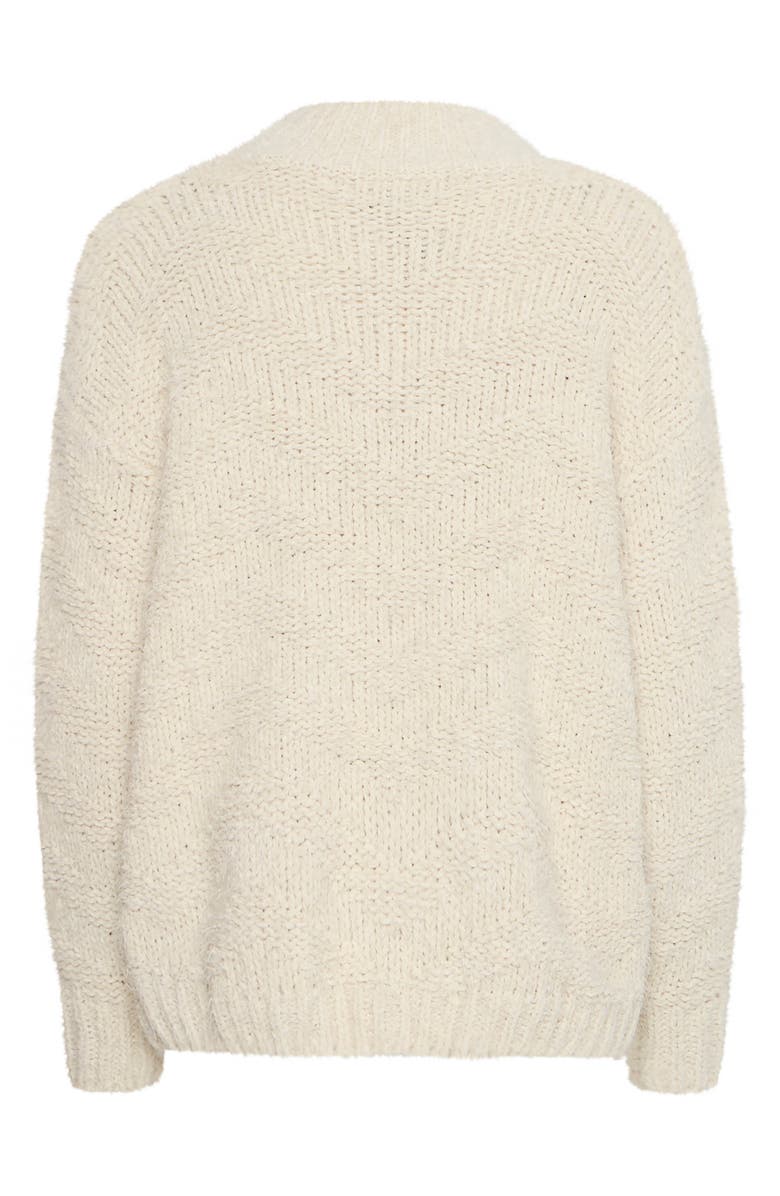 ICHI Knit Mock Neck Sweater, Alternate, color, Birch