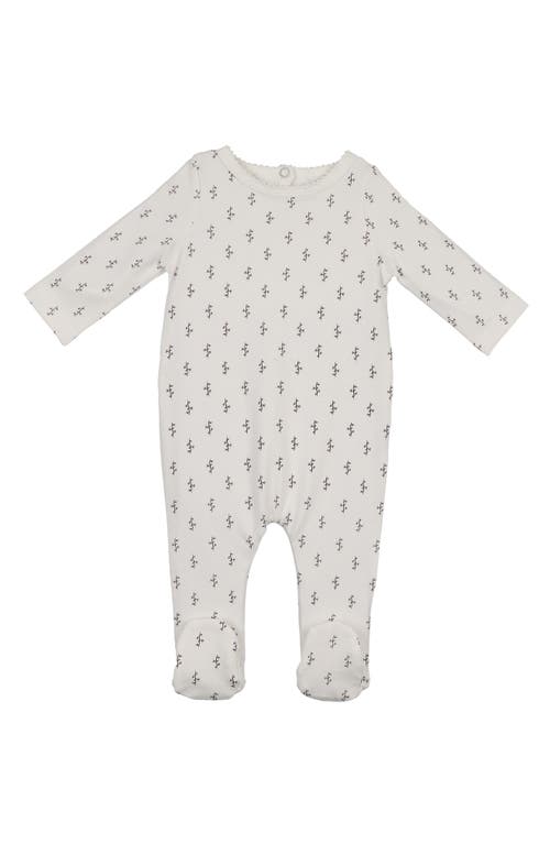 Maniere Babies' Manière Print Footie In White