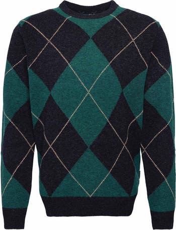 NWT Scott Barber Merino Argyle V-neck good Sweater