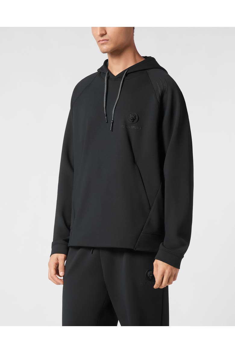 Technical Oversize Hoodie Sweatshirt Ls Men, Main, color, black