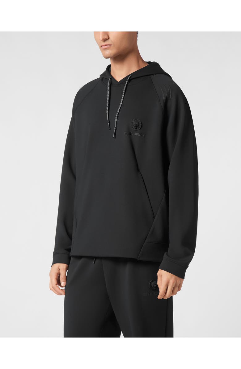 PLEIN SPORT Technical Oversize Hoodie Sweatshirt Ls Men, Main, color, Black