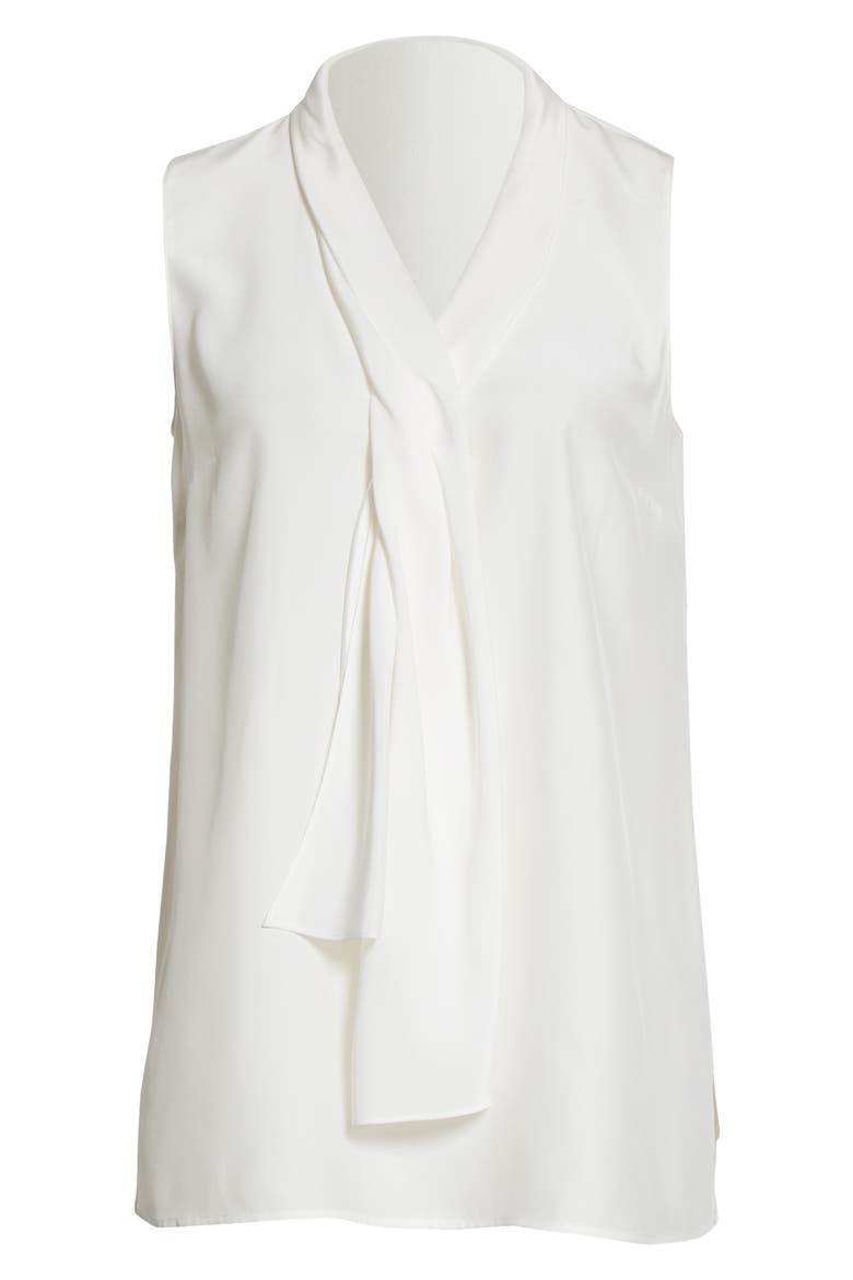 Tinley Drape Neck Silk Blouse, Alternate, color, CLOUD