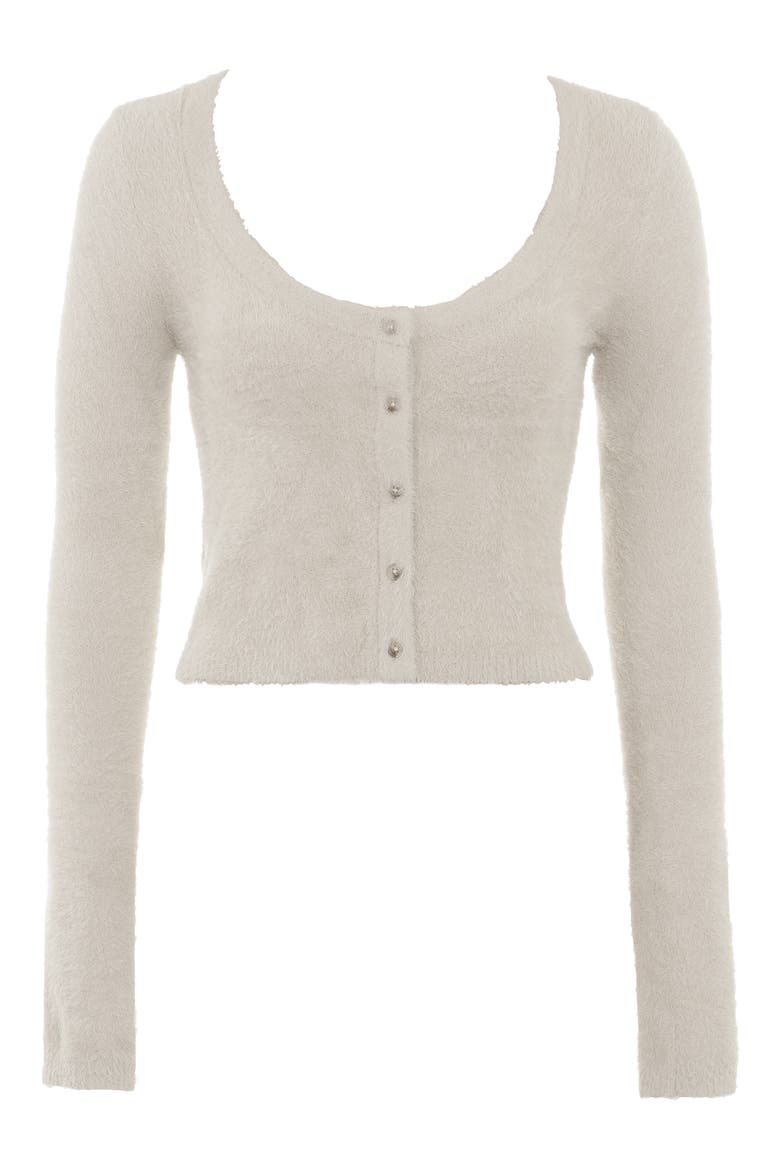 Gene Chenille Crop Cardigan, Alternate, color, BEIGE