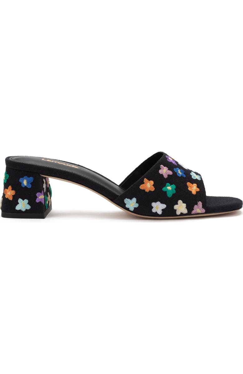 Larroudé Brigitte Flower Embroidered Mule, Alternate, color,