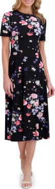 Ted Baker Floral Jersey Midi Dress