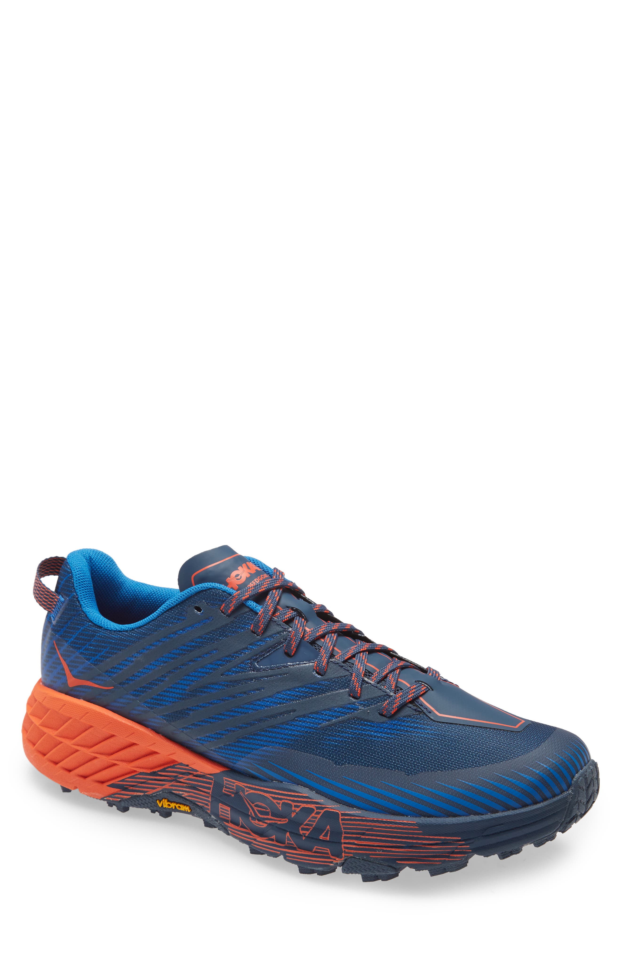 Speedgoat 4 Trail Running Shoe, Main, color, MAJOLICA BLUE/MANDARIN RED