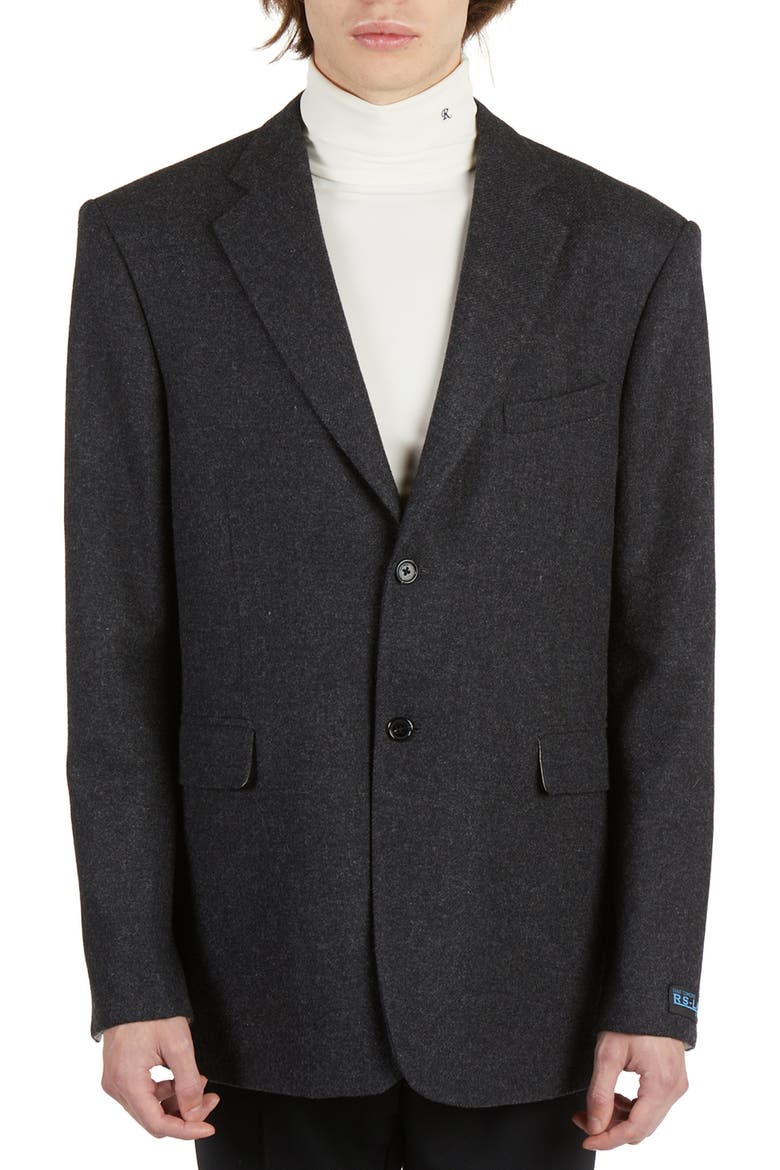 Straight Fit Wool Blazer, Main, color, ANTHRACITE