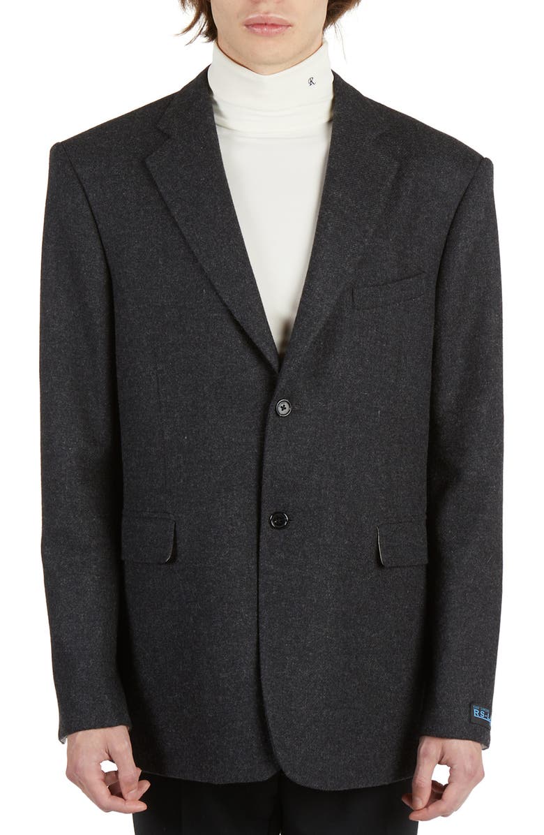 Raf Simons Straight Fit Wool Blazer, Main, color, 