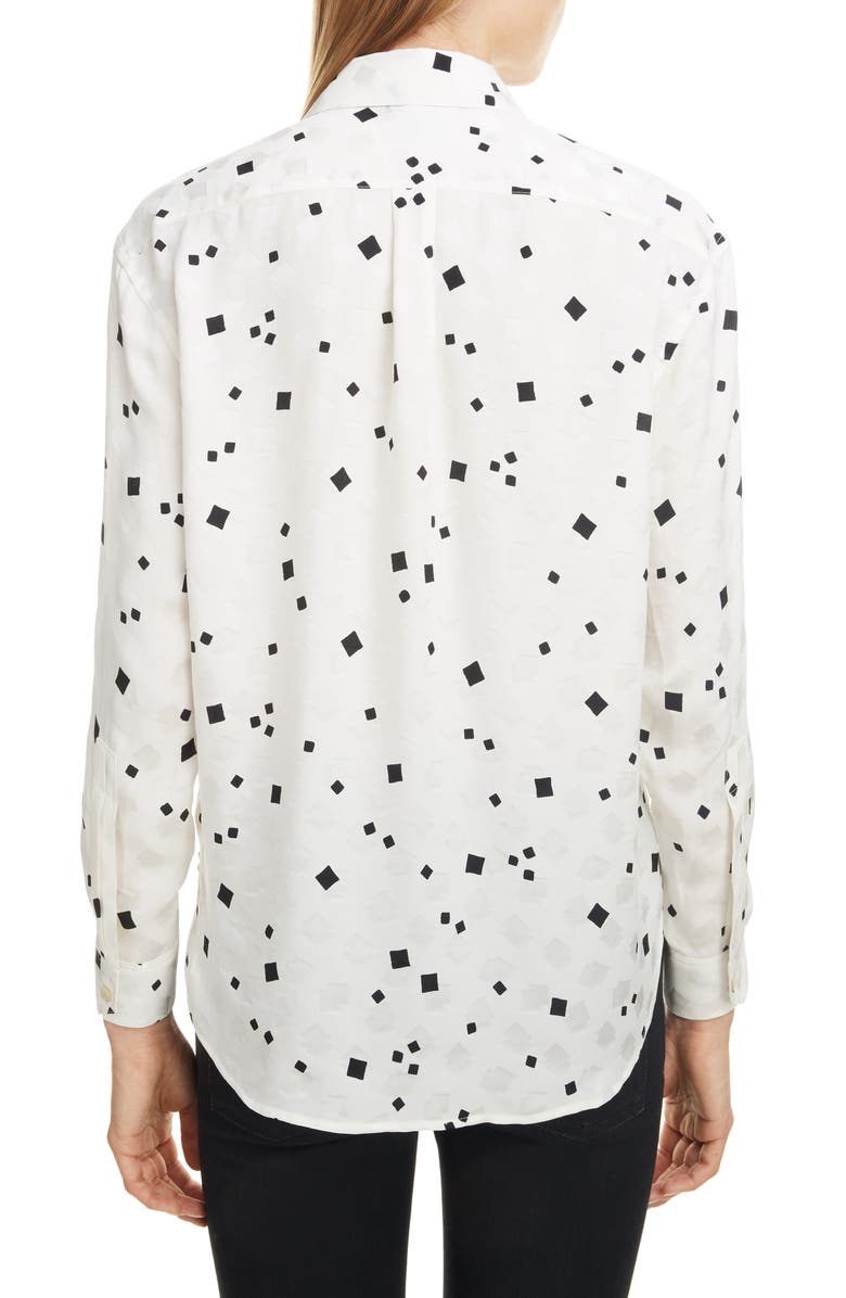 Saint Laurent Square Dot Jacquard Shirt, Alternate, color, 