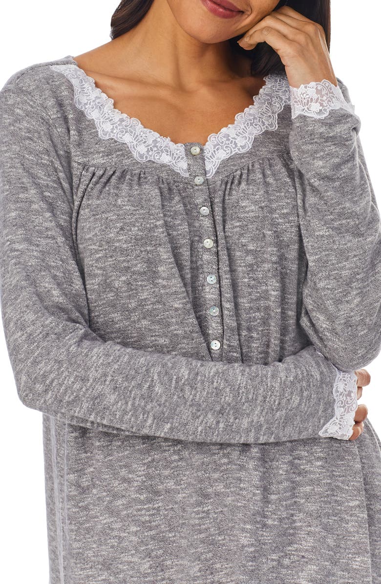 Eileen West Long Sleeve Jersey Nightgown, Alternate, color, 