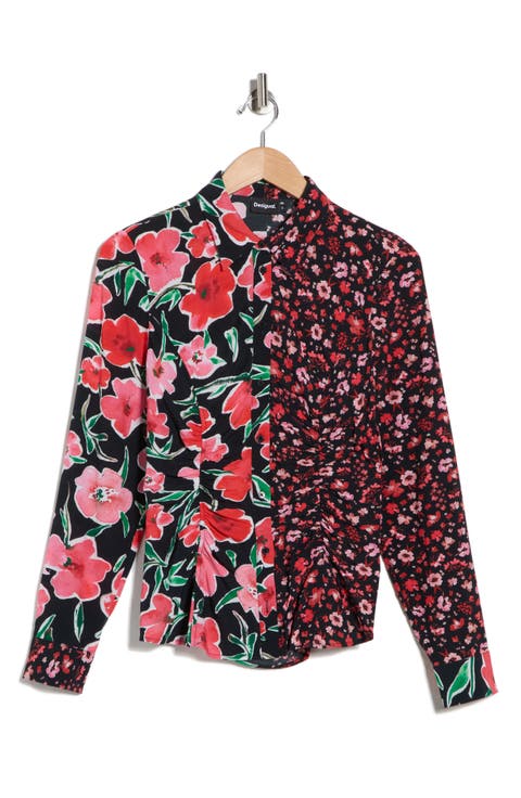 Floral Long Sleeve Button-Up Shirt