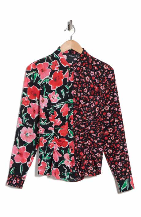 Desigual Floral Long Sleeve Button-Up Shirt
