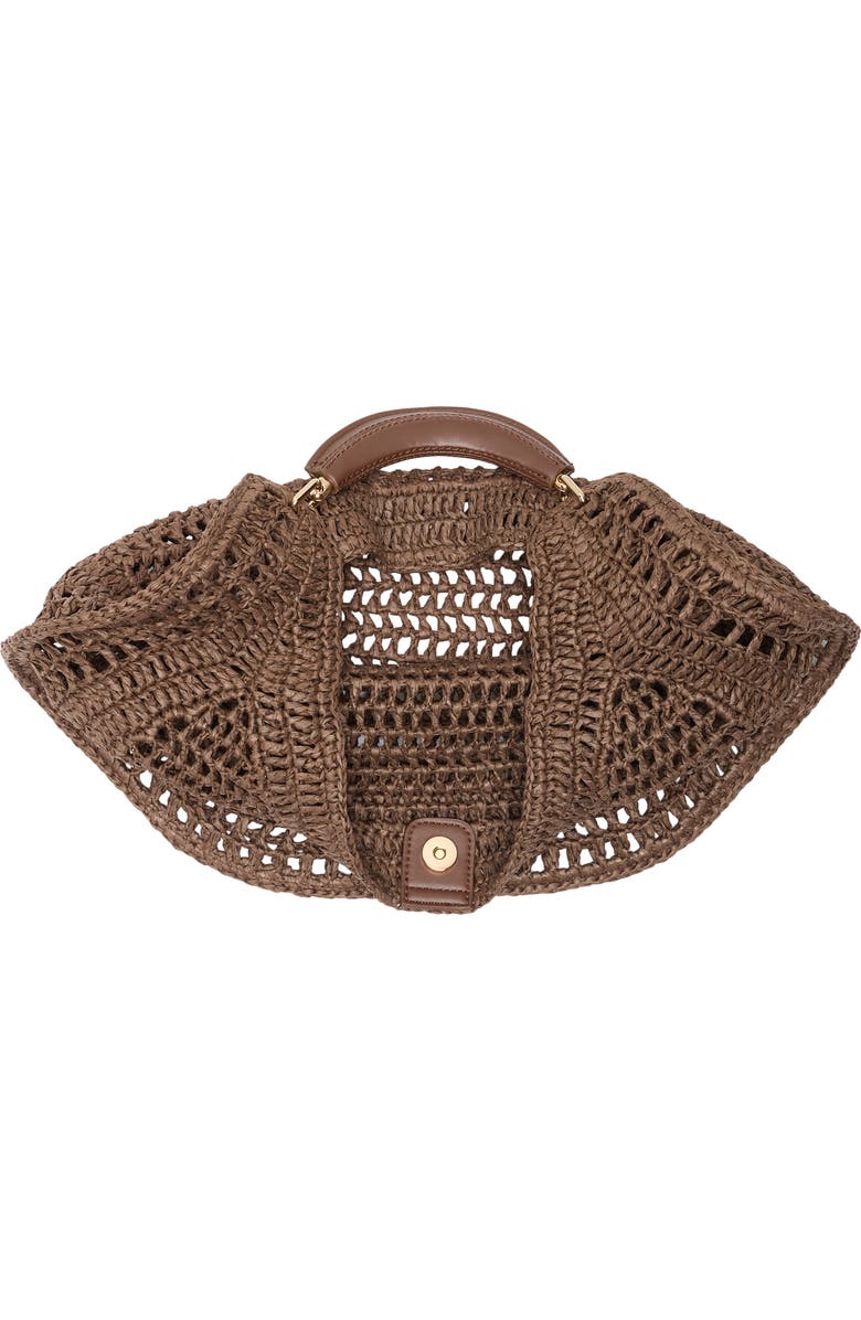URBAN EXPRESSIONS HANDBAGS Straw Hobo Shoulder Bag, Alternate, color, Chocolate