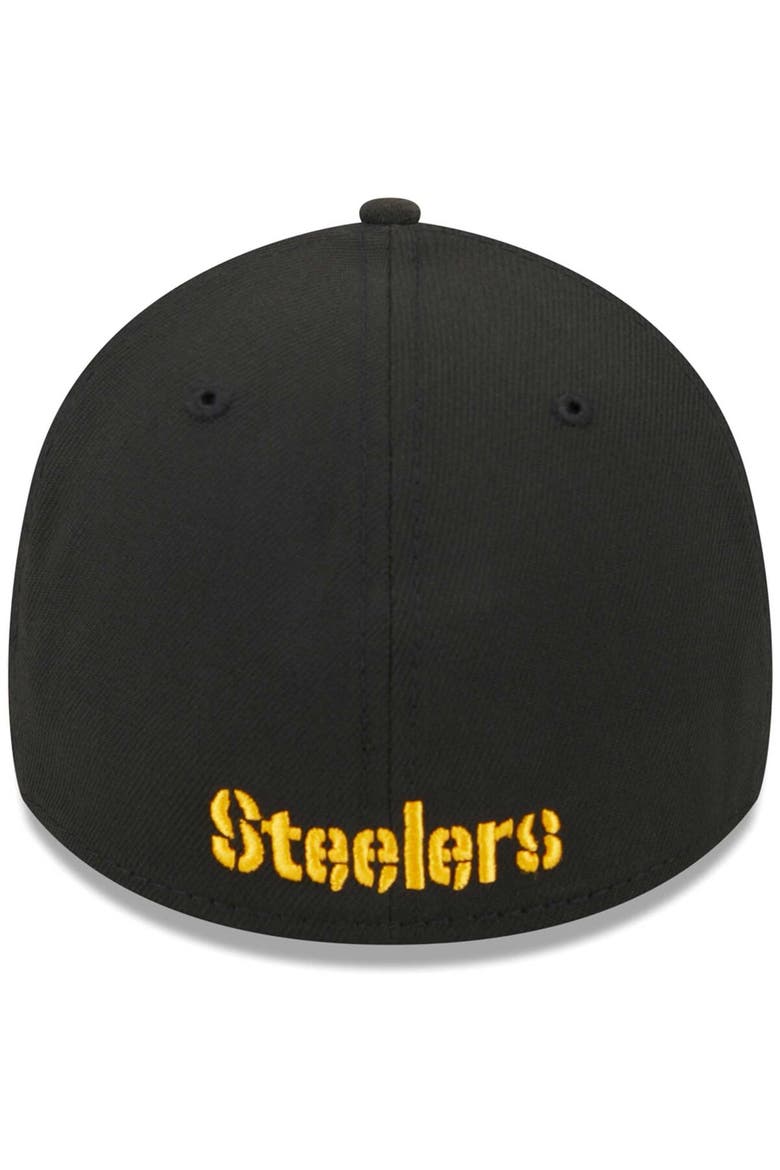 Men's New Era Black Pittsburgh Steelers  Main 39THIRTY Flex Hat, Alternate, color, Black
