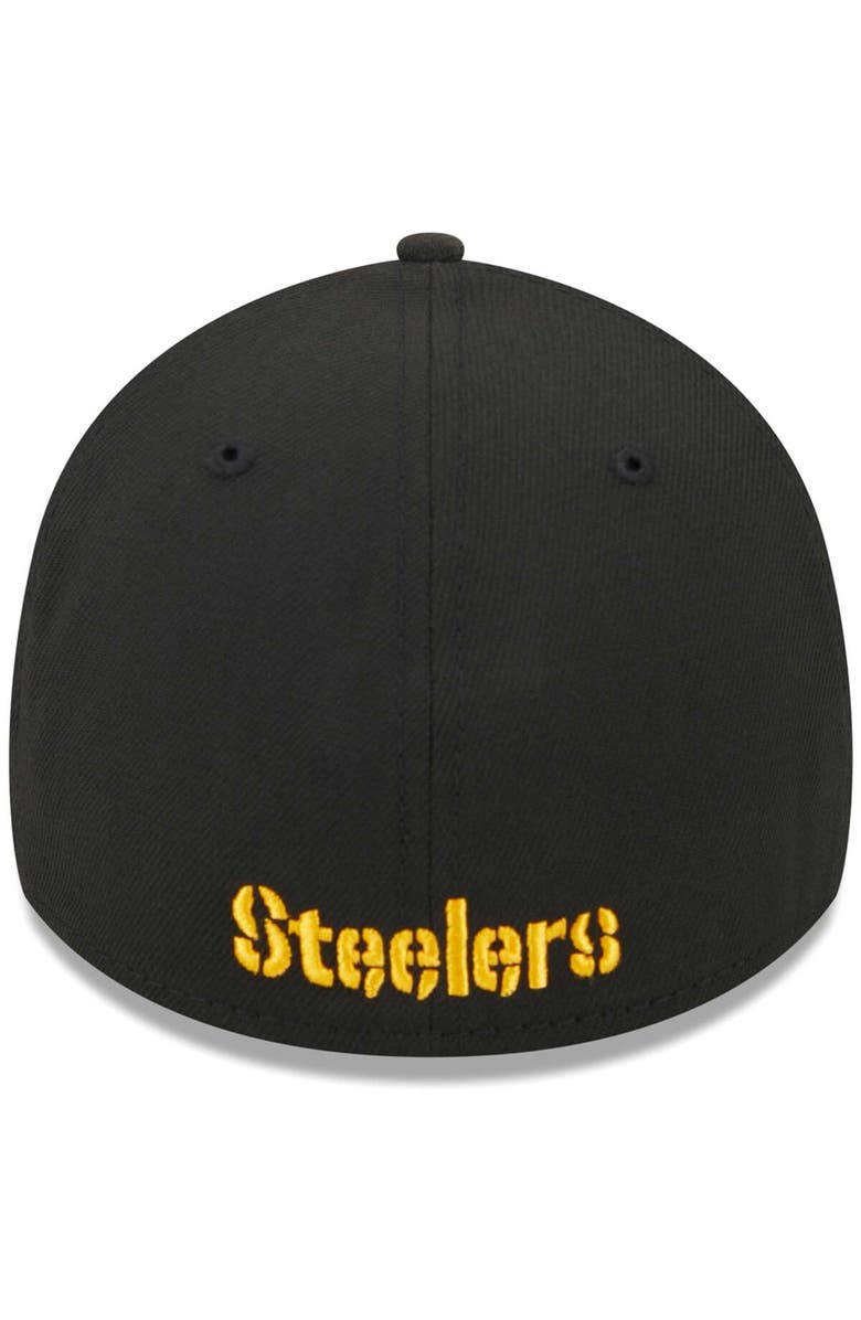 New Era Men's New Era Black Pittsburgh Steelers Main 39THIRTY Flex Hat, Alternate, color, Black