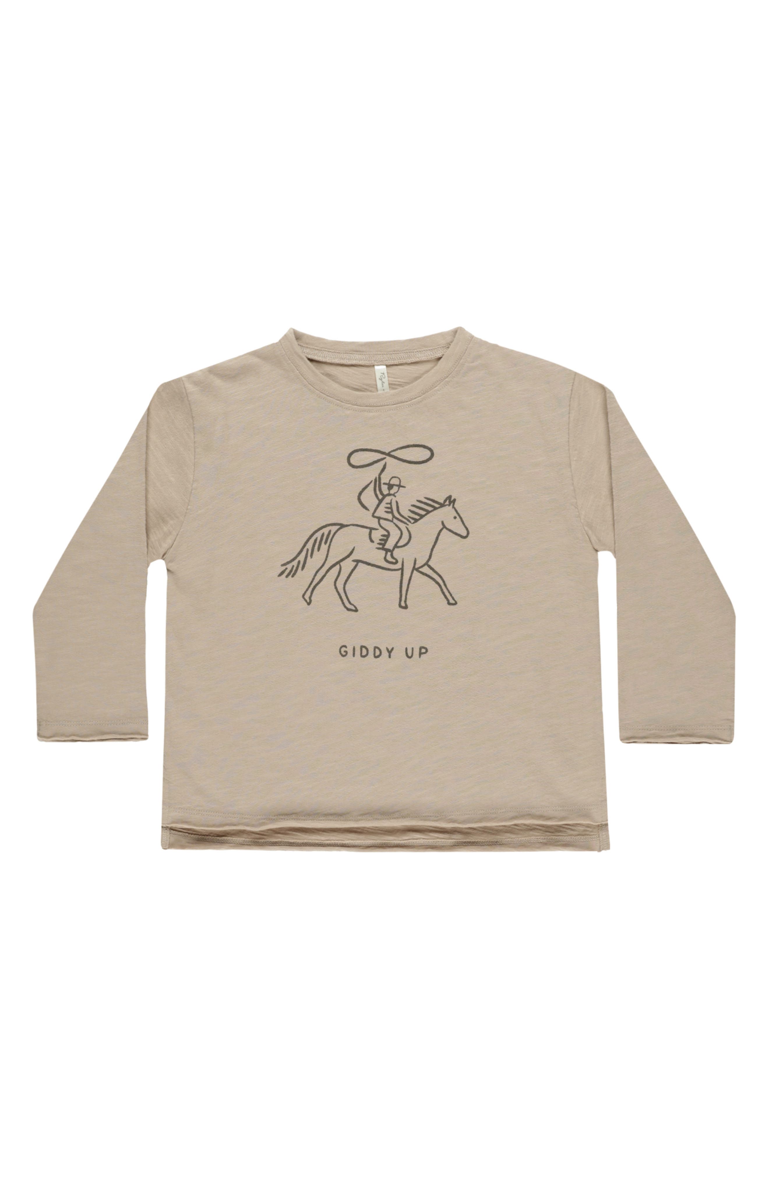 Rylee + Cru Raw Edge Cotton T-Shirt