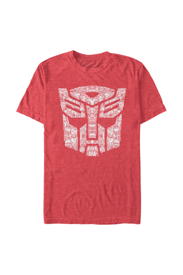 Men's Autobot Parts Logo Short Sleeve Graphic T-Shirt, Main, color, Red Heather