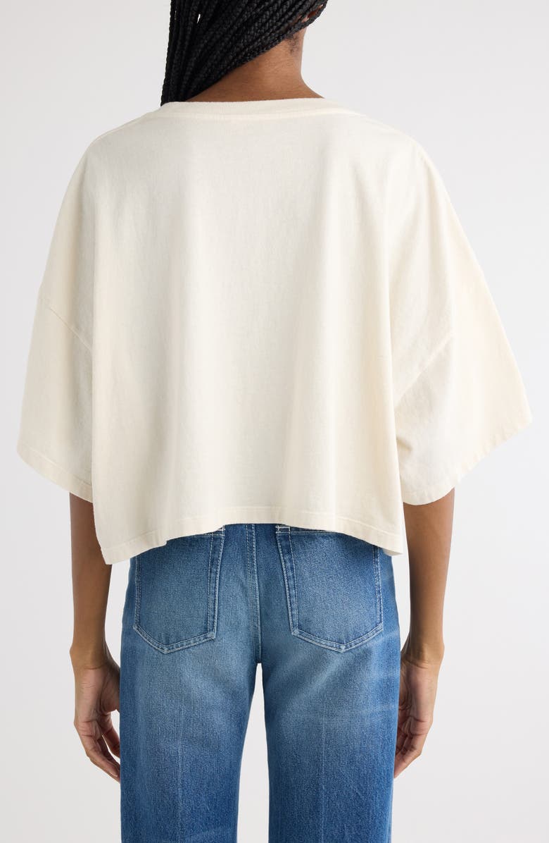 Chloé College Appliqué Crop T-Shirt, Alternate, color,