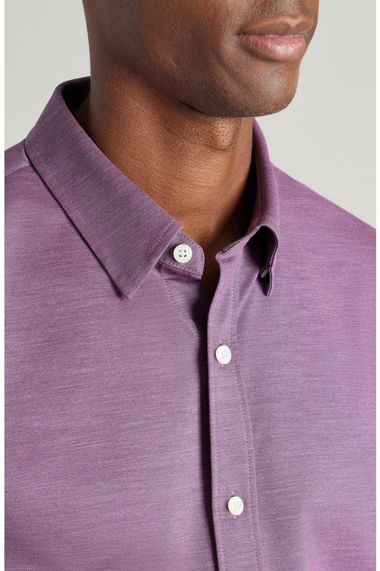 Commuter Slim Fit Button-Up Shirt, Alternate, color, MAROON OXFORD